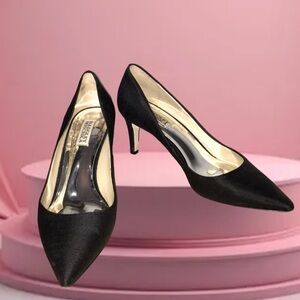 Badgley Mischka “Lana” 3” Heel - Black Silk, Sz 9.
